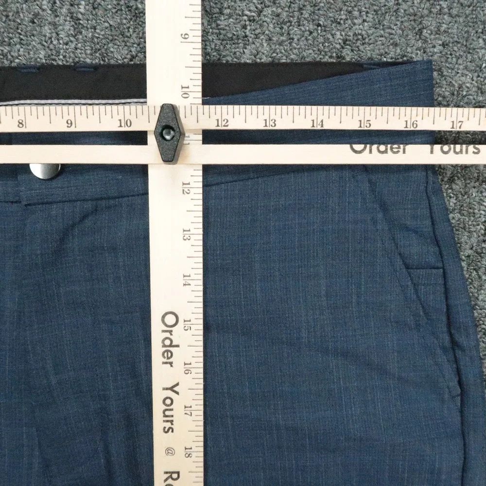 State & Liberty Pants Men 32x30 Blue Flat Front Straight Trouser Heathered Dress